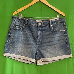 LOFT Women's Rolled Hem Denim Shorts - Blue